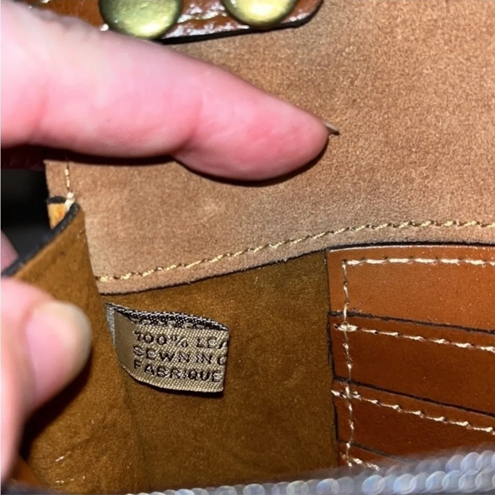 Patricia Nash Torri Spring Printed Leather Mini Crossbody Bag/Convertible Clutch - Picture 13 of 16